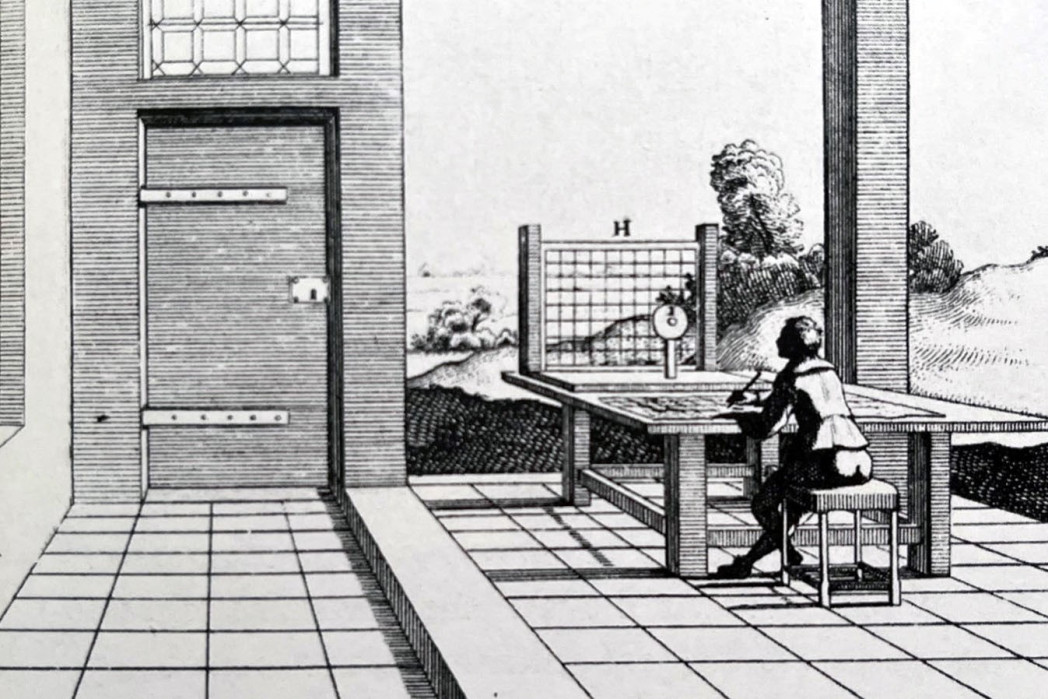 Figura intenta a disegnare