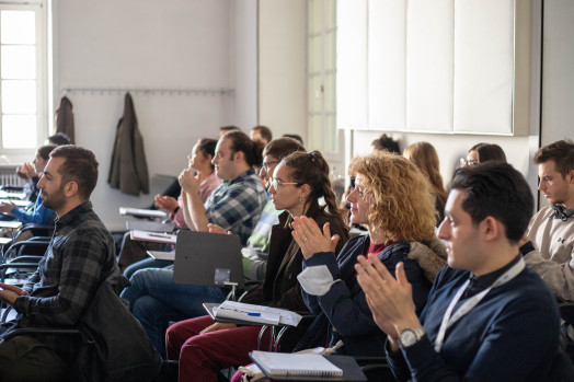 People attending a Research Seminar