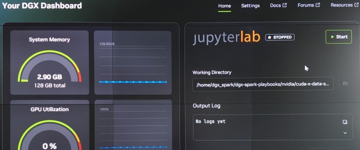 dgx-spark dashboard on videowall