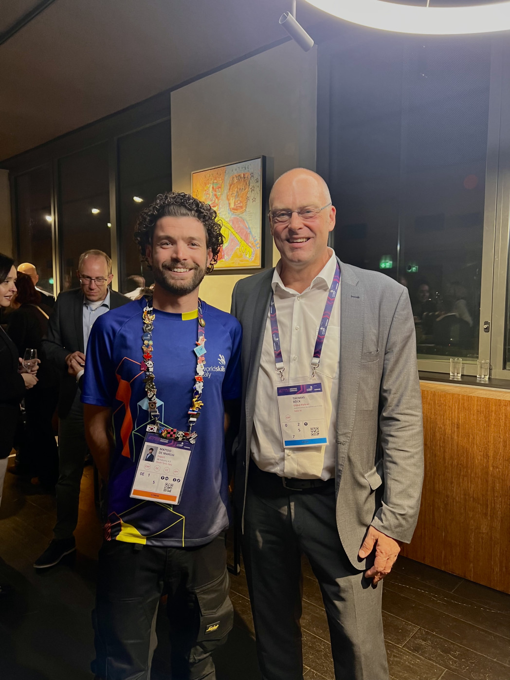 Photo of Matteo De Marchi and CEO of FESTO AG & Co. KG Thomas Böck. 