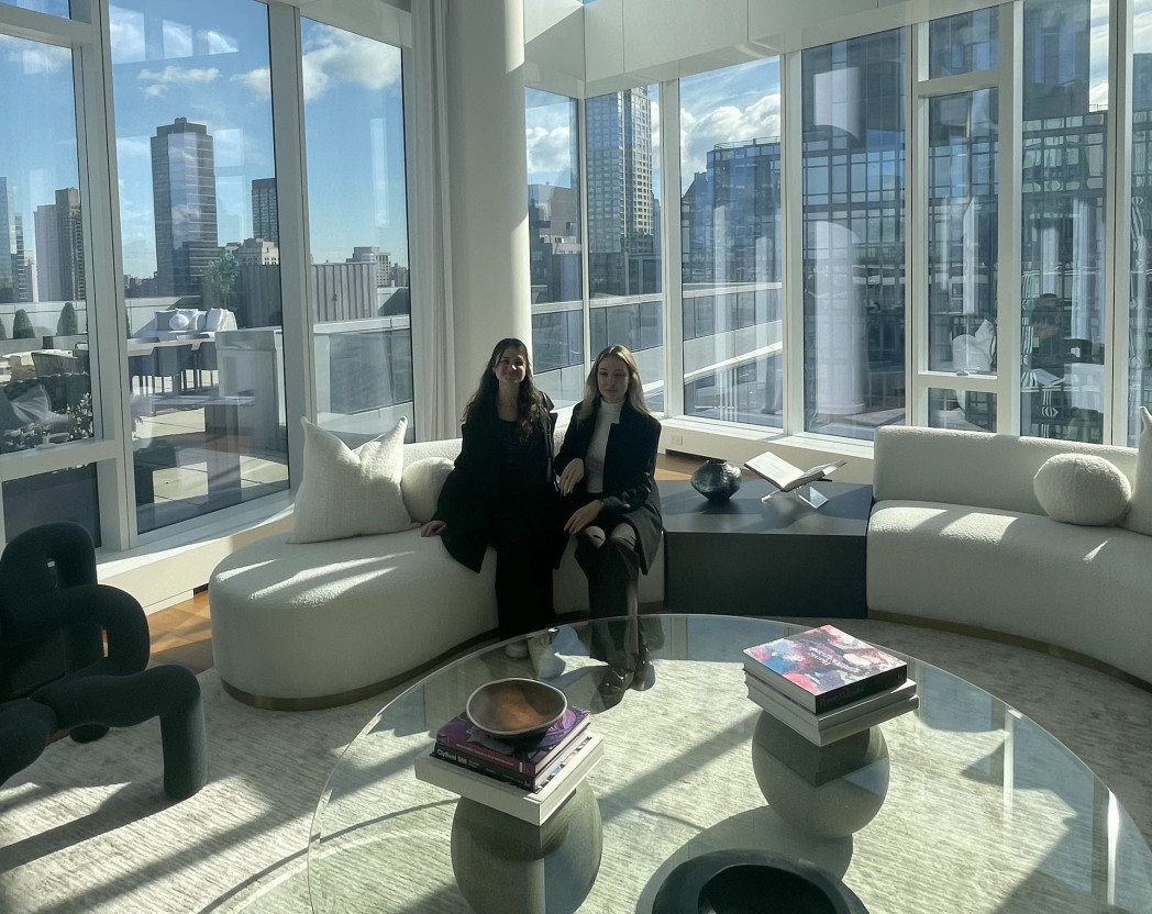 Giulia Cappello, on the left, with a former colleague.