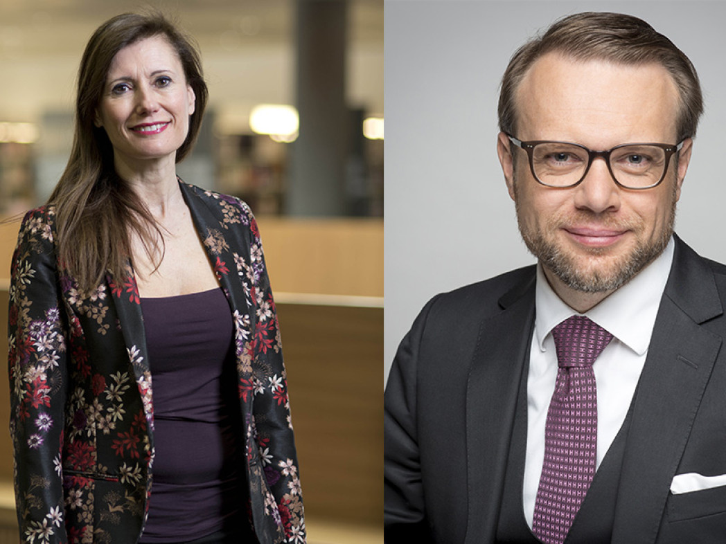 Stefania Baroncelli und Christoph Perathoner, Organisatoren der Tagung. Foto: unibz und privat