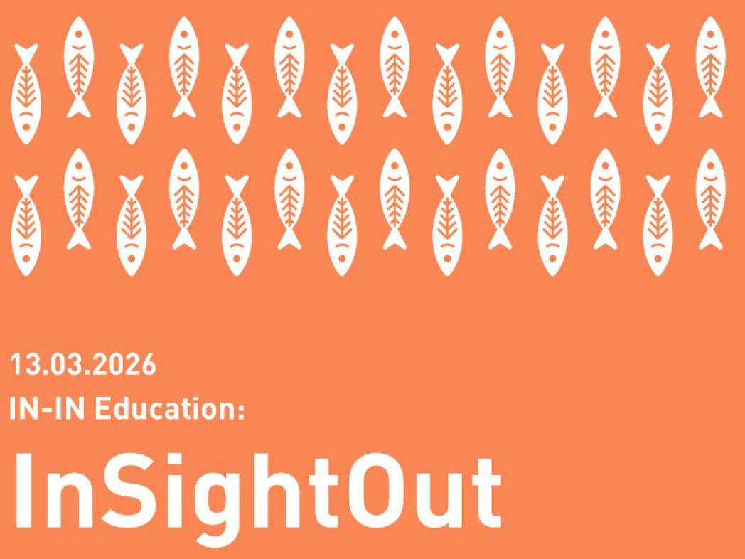 Locandina con icone di pesci e la scritta “13.03.2026 – IN-IN Education: InSightOut