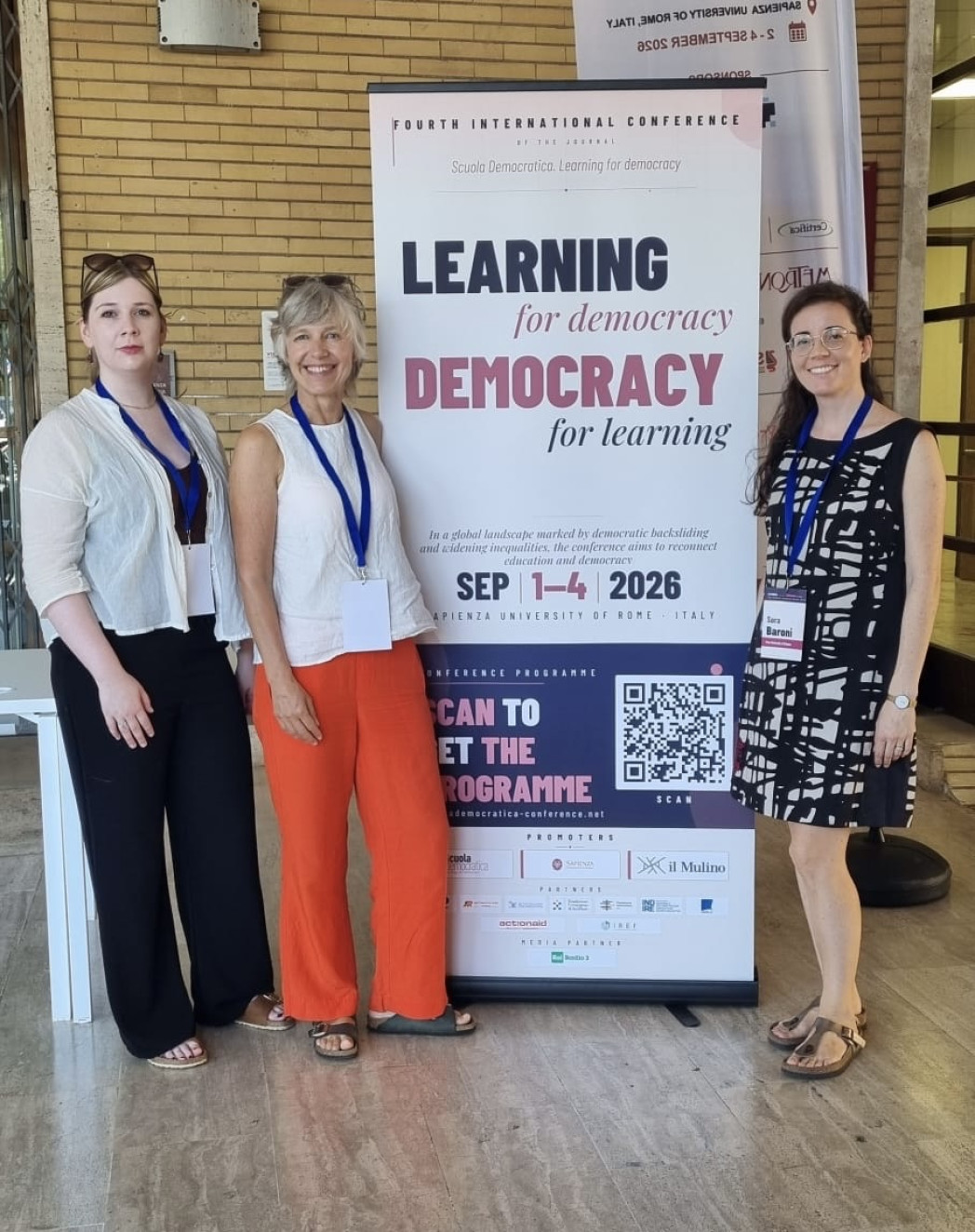 Researchers from the Competence Centre for School Inclusion at the international conference Scuola Democratica 2026 in Rome.