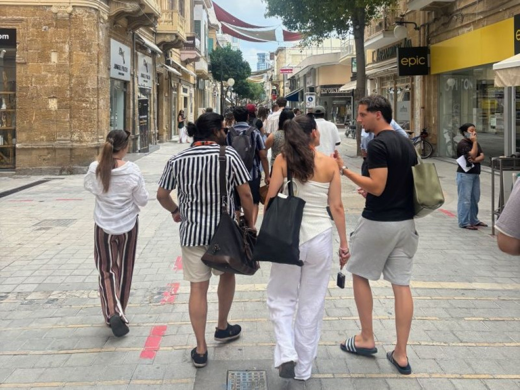 The students during the city tour