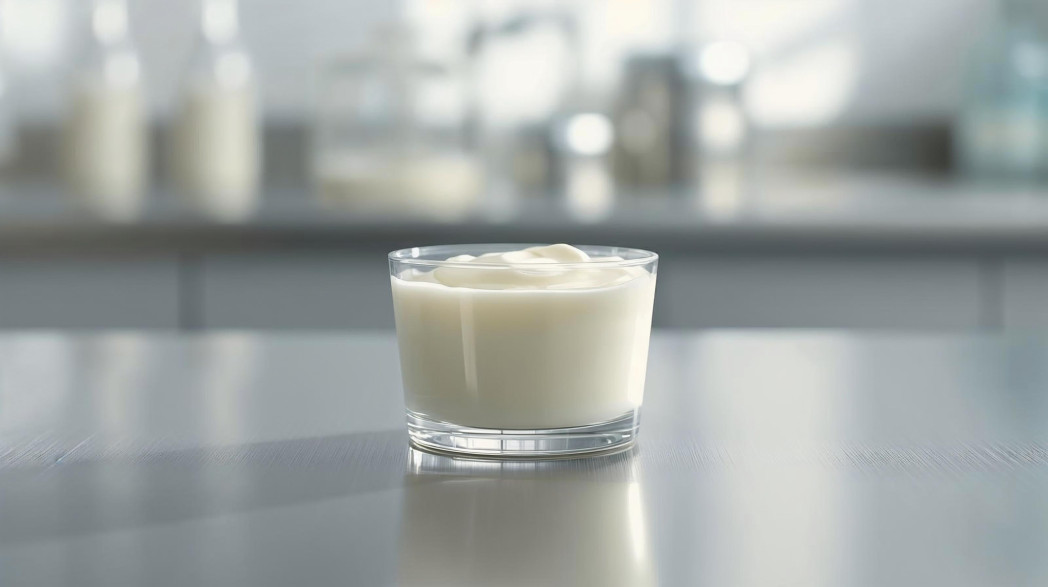 Ciotola di yogurt su un tavolo