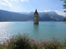 Il lago di Resia, in Alto Adige.