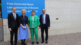 Antrittsbesuch Rektorin Prof. Sexl an unibz: Synergien beibehalten und durchlässige Studien generieren