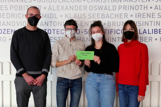 Siegerfoto mit Florian Pomarolli, Ruth Heidingsfelder, Alessia Dell'Olivio, Miriam Stuefer