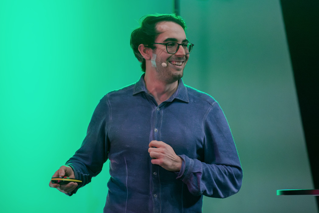 Pietro Postacchini durante la sua presentazione. Foto: Claudia Corrent | NOI Techpark