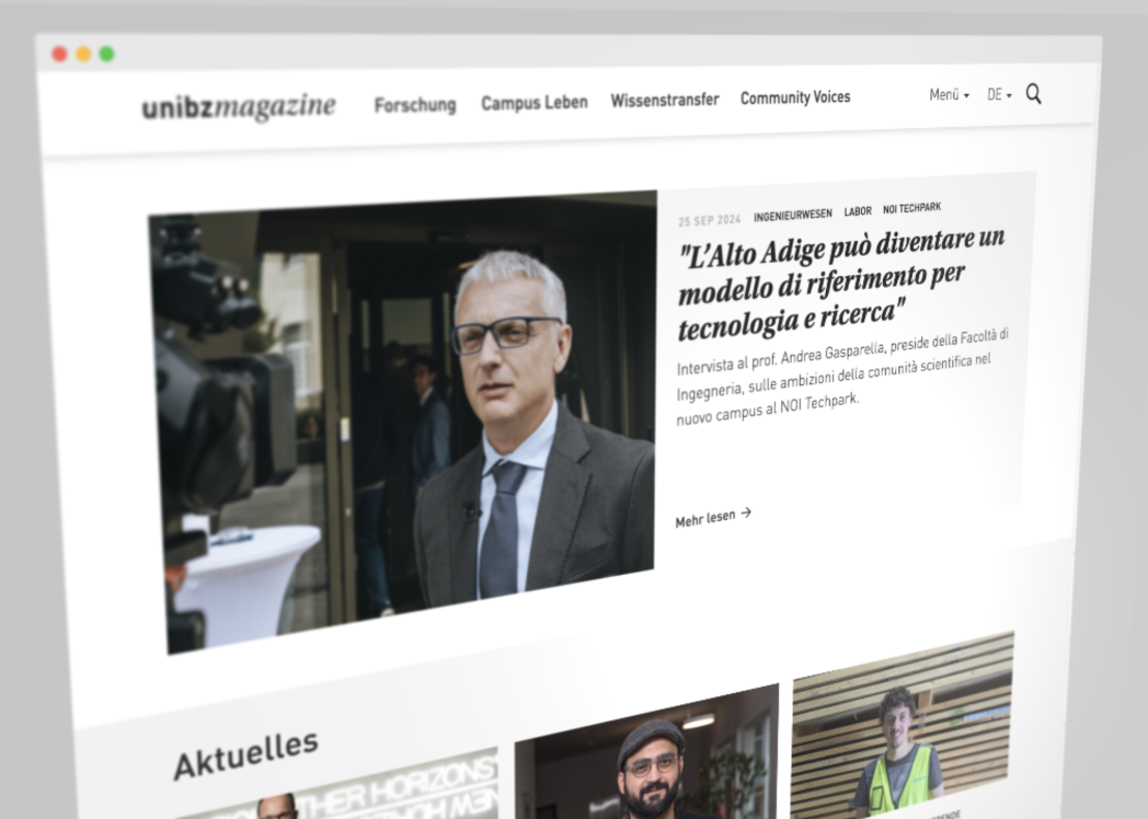 A screenshot of the home page of the new online magazine.